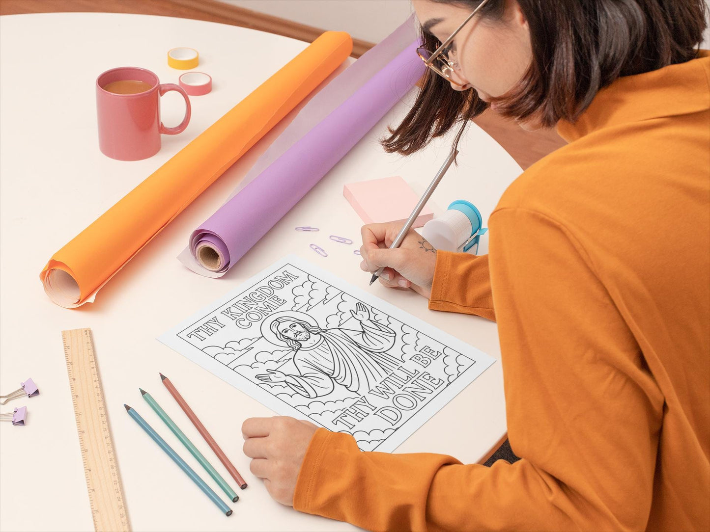 Thy Kingdom Come Thy Will Be Done - Bible Scripture (PDF Instant Download)