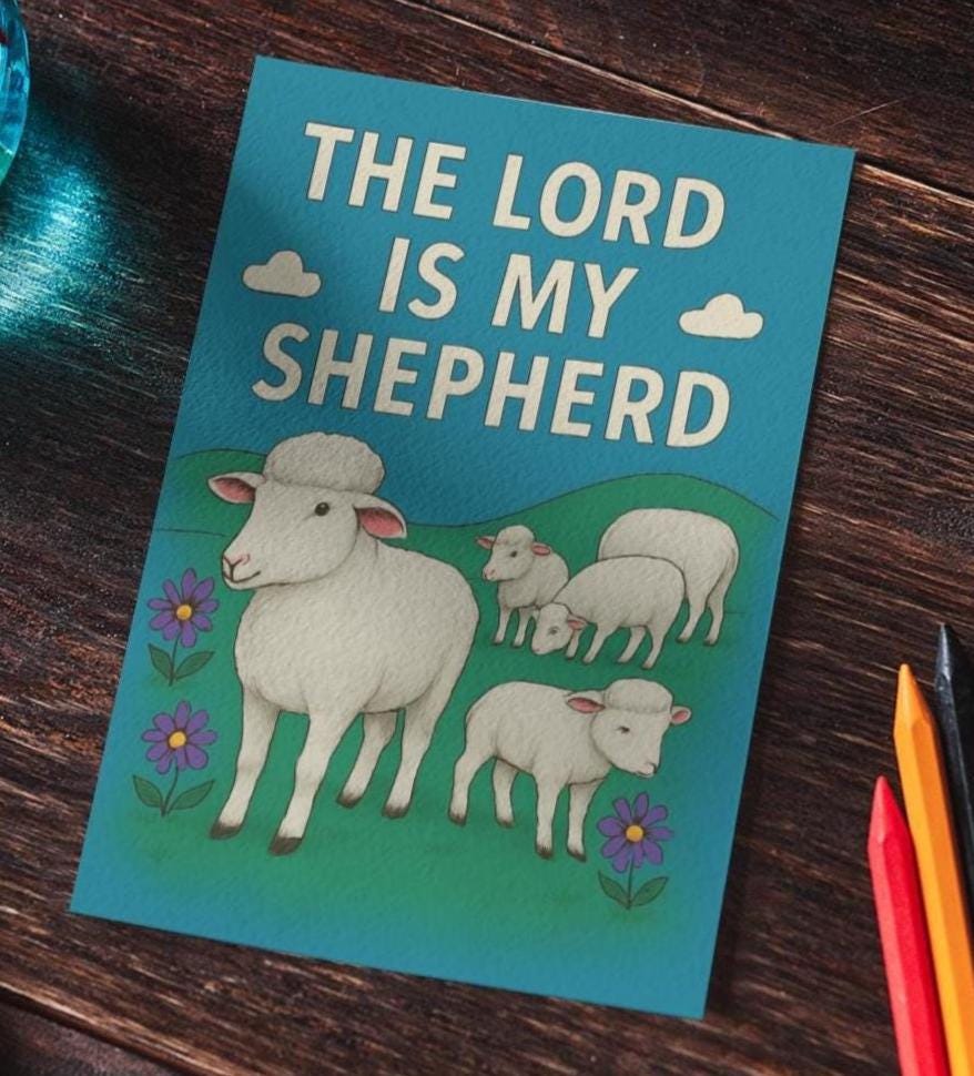 The Lord Is My Sheperd-Jesus Christ- Bible Verse (PDF Instant Download)