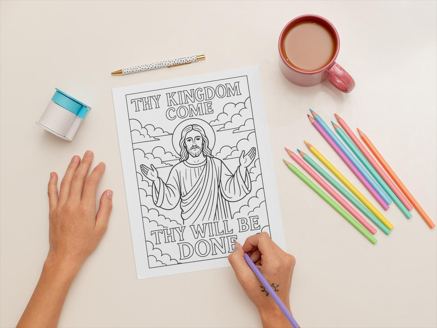 Thy Kingdom Come Thy Will Be Done - Bible Scripture (PDF Instant Download)