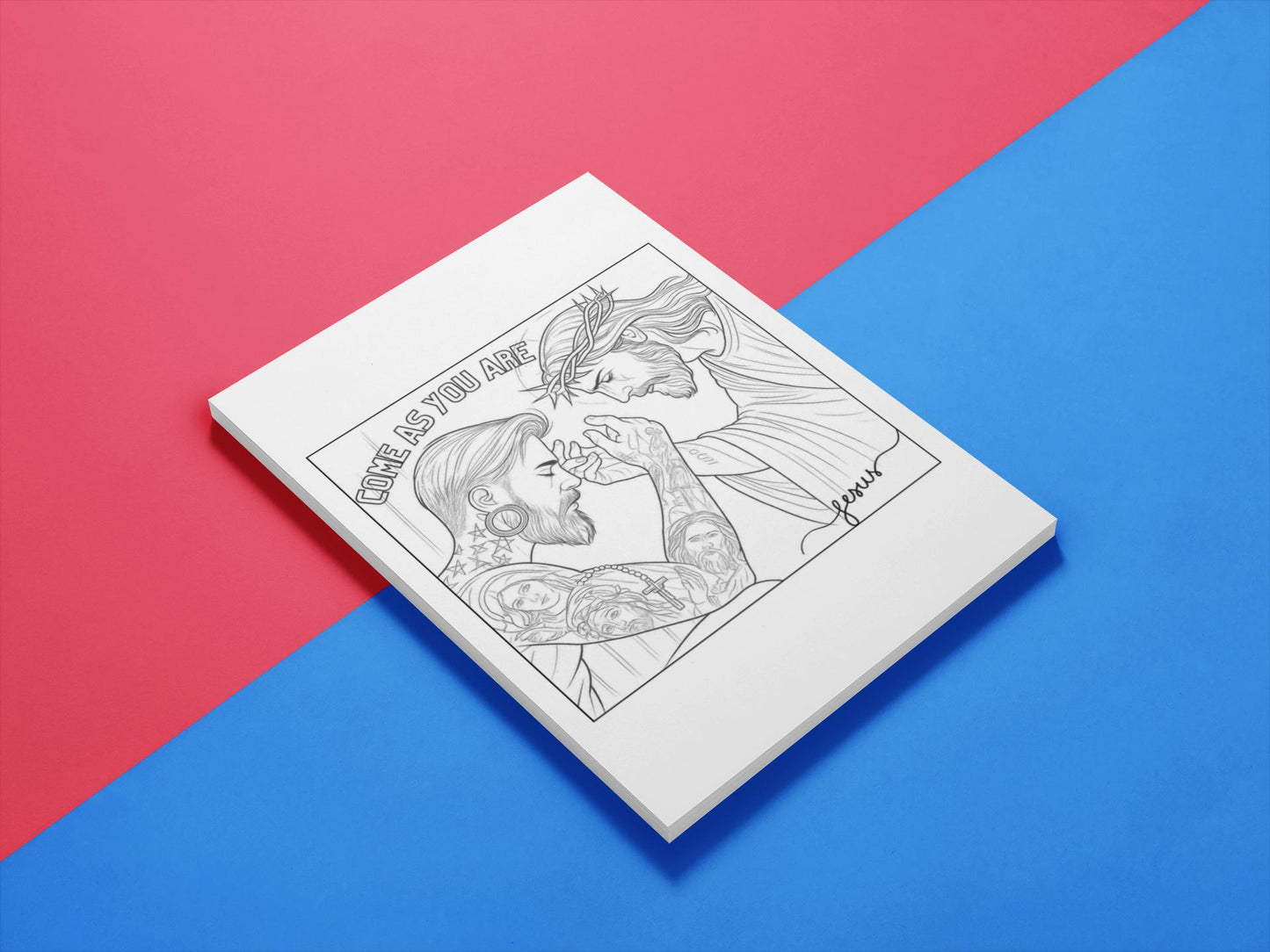 Come As You Are Christian Faith Art Coloring Page (PDF Instant Download)