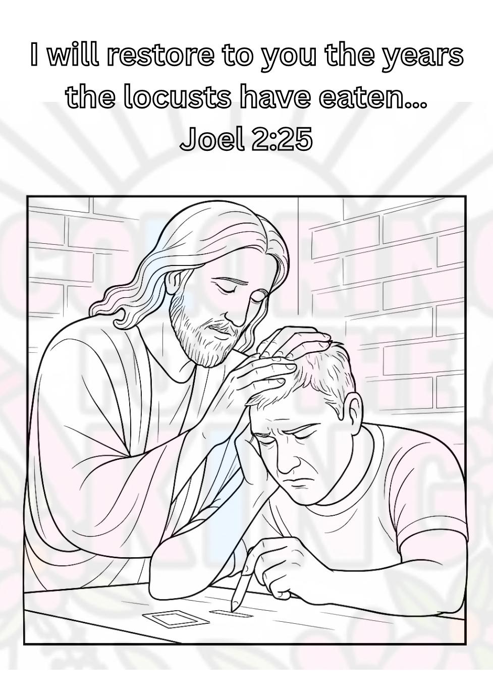 Grace in the Struggle – Printable Christian Coloring Page - Bible Verse - Addiction Recovery - PDF Instant Download