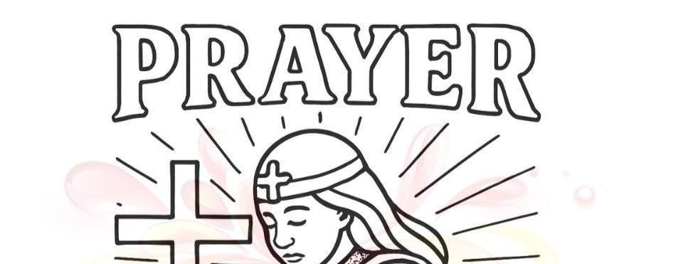 Prayer Warrior - Printable Coloring Page - Christian Faith (PDF Instant Download)