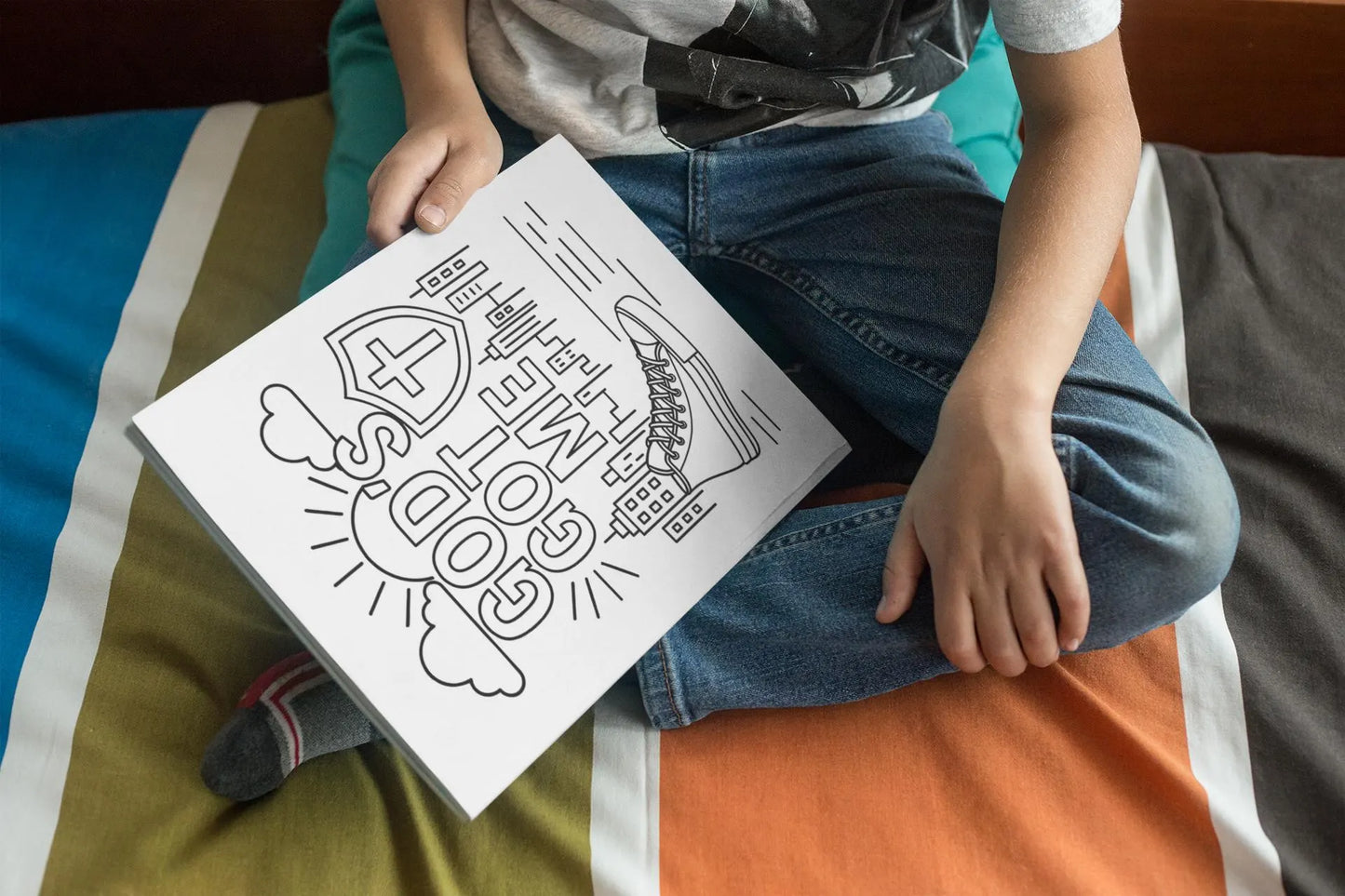 Gods Got Me - Urban Faith Art Coloring Page (PDF Instant Download)