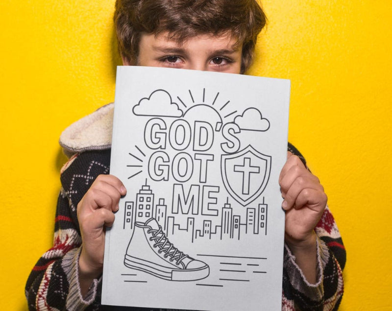 Gods Got Me - Urban Faith Art Coloring Page (PDF Instant Download)