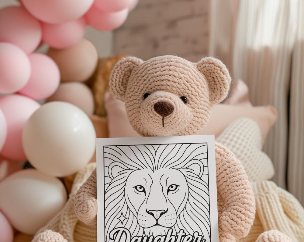 Daughter of a King - Christian Printable Coloring Page (PDF Instant Download)