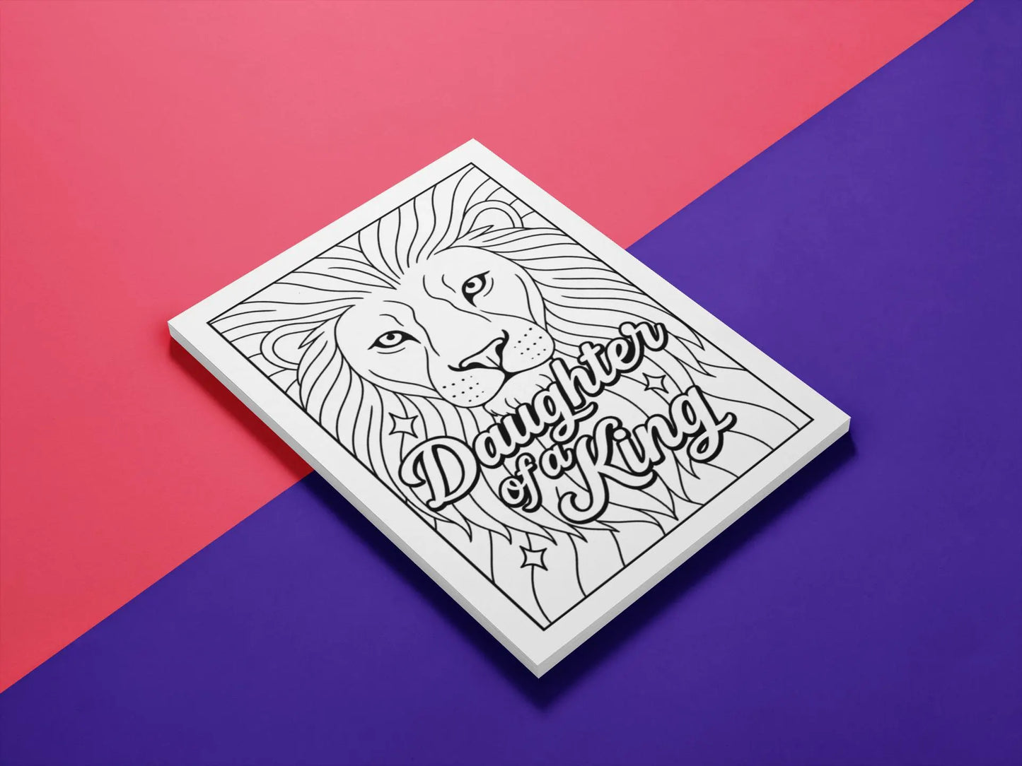 Daughter of a King - Christian Printable Coloring Page (PDF Instant Download)